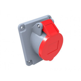 priza industriala bemis bc1-3504-2420 3p+e, 32a, 380v, unghi 45°, ip44