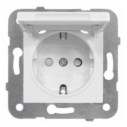 priza simpla schrack visio50 ev101005 protectie copii capac incastrat alb conexiune elastica