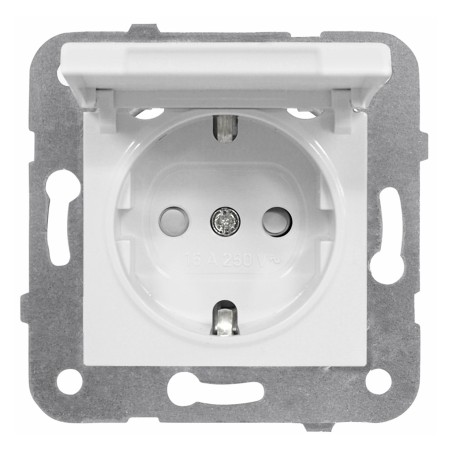 priza simpla schrack visio50 ev101005 protectie copii capac incastrat alb conexiune elastica