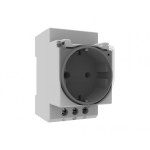 priza schuko modulara pe sina cu led bemis br1-1402-2712 2p+e, 16a, 250v, ip44, capac