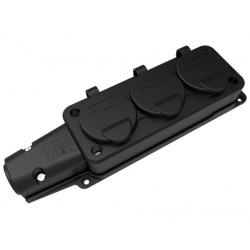 priza cauciuc cu capac bemis bk1-1402-3613 2p+e, 3 iesiri, 16a, 250v, ip54
