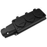priza cauciuc cu capac bemis bk1-1402-3613 2p+e, 3 iesiri, 16a, 250v, ip54