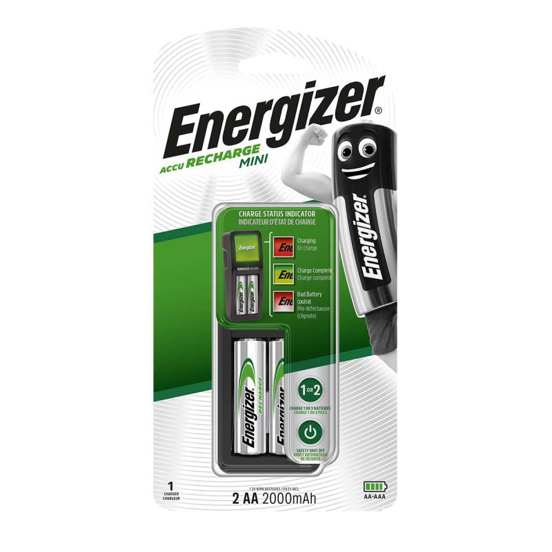 incarcator acumulator nimh aa / aaa, 2x 2000 mah, energizer