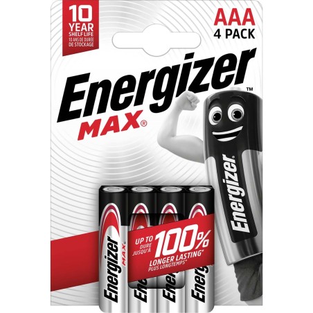 baterie alcalina r3 (aaa), 1.5v 4 buc/blister, energizer max