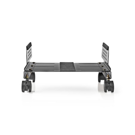 stand pc nedis, latime reglabila, 4 roti blocabile, max. 25kg, negru