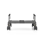 stand pc nedis, latime reglabila, 4 roti blocabile, max. 25kg, negru