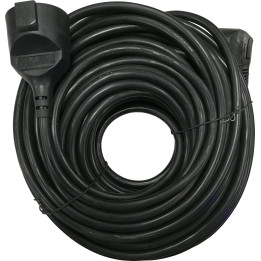 cablu prelungitor 30m 1.5mm negru ip44, well