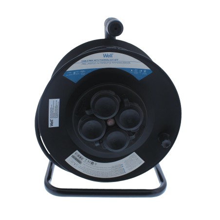 prelungitor cu derulator, cu termosiguranta 4 prize 25m 1.5mm ip44, well