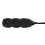 prelungitor 3 prize 3m, cablu 3x1.5mmp, negru, well