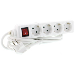prelungitor 4 prize 3m cu intrerupator, cablu 3x1.5mmp, well