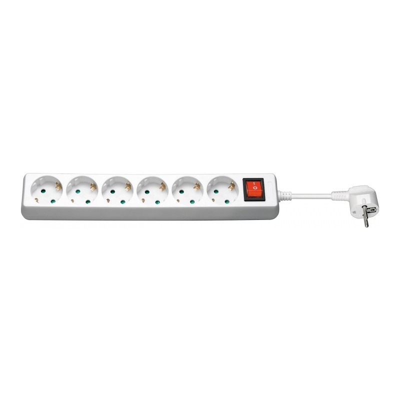 prelungitor cu intrerupator, 6 prize 1.4m, cablu 3xg1.5mmp, goobay prelungitor cu intrerupator, 6 prize 1.4m, cablu 3xg1.5mmp, goobay