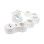 prelungitor reglabil 5 prize 5m cablu 3x1.5mmp cu incarcator usb, well