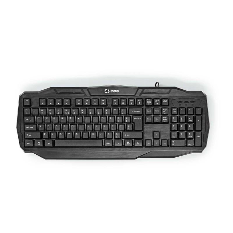 tastatura gaming cu fir usb 2.0, us international, negru, nedis