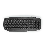tastatura gaming cu fir usb 2.0, us international, negru, nedis