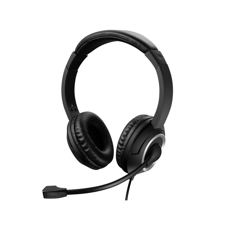 casti audio sandberg 126-15 chat, microfon, 3.5mm, negru
