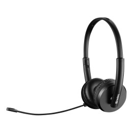 casti audio sandberg 326-12 office saver, usb, microfon, negru