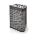 aeroterma ceramica nedis, 1000 / 1500w, 2 setari de caldura, termostat reglabil, gri