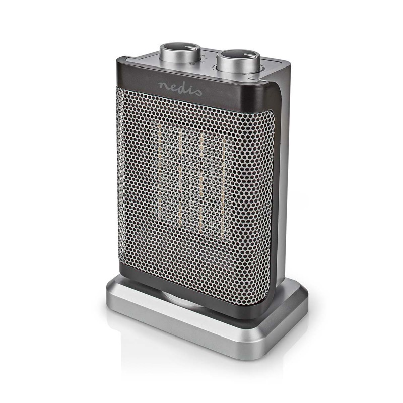 aeroterma ceramica nedis, 1000 / 1500w, 2 setari de caldura, termostat reglabil, rotire automata, gri aeroterma ceramica nedis, 1000 / 1500w, 2 setari de caldura, termostat reglabil, rotire automata, gri