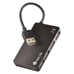 hub usb 2.0 ngs ihub4 tiny, 4 porturi, negru
