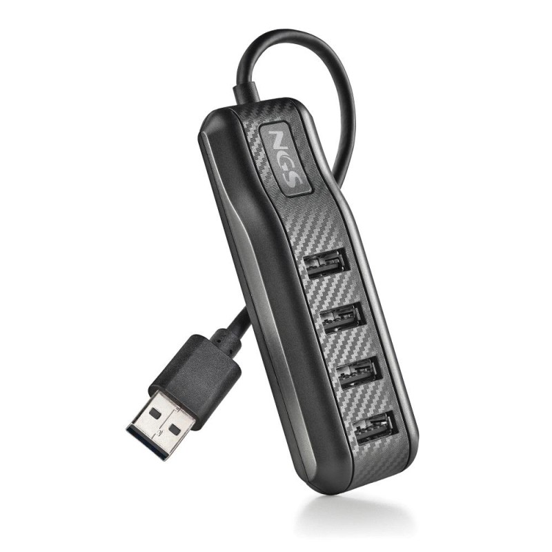 hub usb 2.0 ngs port 2.0, 4 porturi, negru