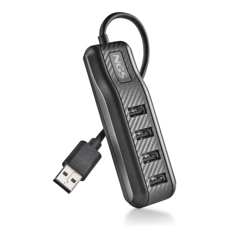 hub usb 2.0 ngs port 2.0, 4 porturi, negru