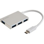 hub usb-c - 4x usb 3.0 sandberg 136-20, aluminiu