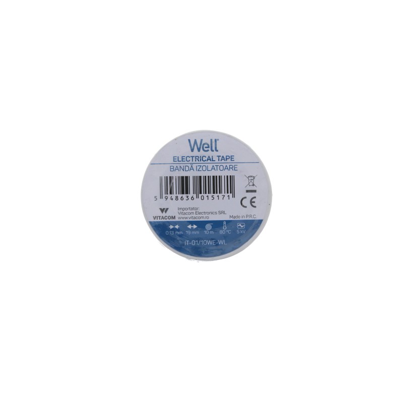 banda izolatoare 1.9 cm x 10 m - alb, set 10 bucati, well banda izolatoare 1.9 cm x 10 m - alb, set 10 bucati, well