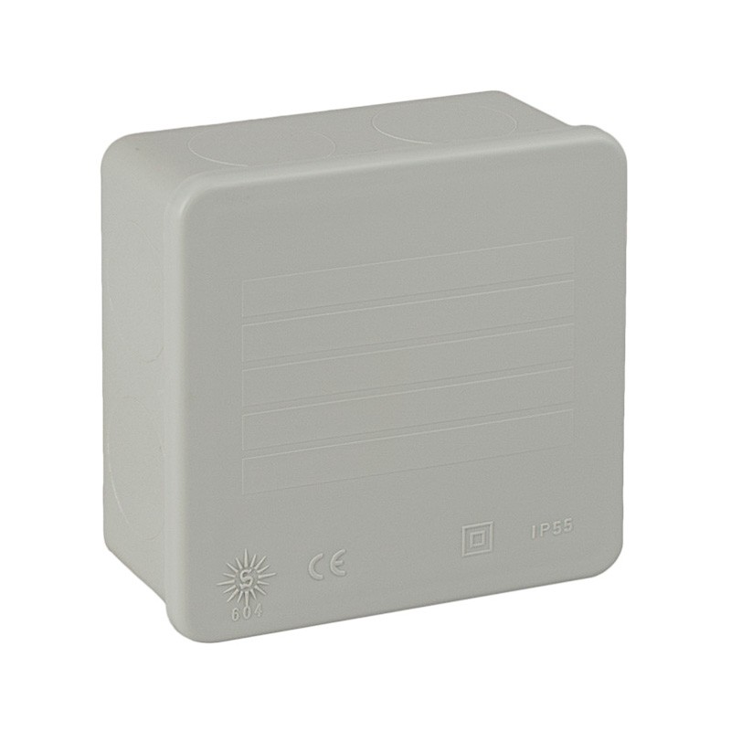 doza derivatie solera 604c, fara conuri, laturi simple, aparenta, 90x90x40 mm, set 6 bucati