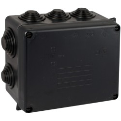 doza derivatie solera 717n, aparenta, 8 intrari o32, 2 intrari o40, 165x145x84mm, negru