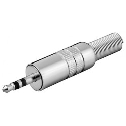 mufa tata 3,5 mm, stereo, metal, cu protector cablu, 10 bucati