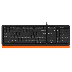 tastatura cu fir a4tech fk10, 104 taste, usb, portocaliu