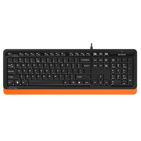 tastatura cu fir a4tech fk10, 104 taste, usb, portocaliu