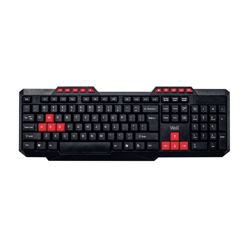 tastatura usb multimedia well ku003 negru tastatura usb multimedia well ku003 negru