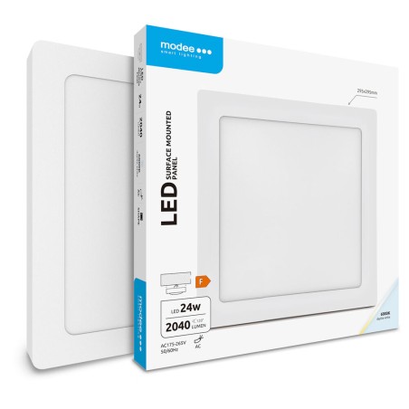 plafoniera led patrata 24w 295mm 6000k 2040lm modee