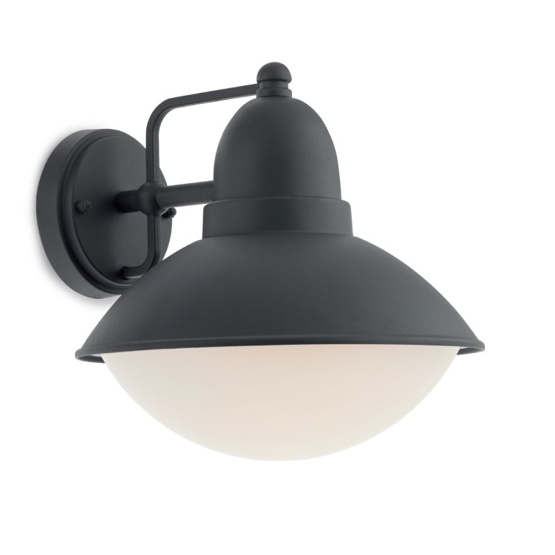 aplica perete exterior well corso e27 60w ip44 gri inchis