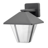 aplica perete exterior well milano e27 60w ip44 gri inchis