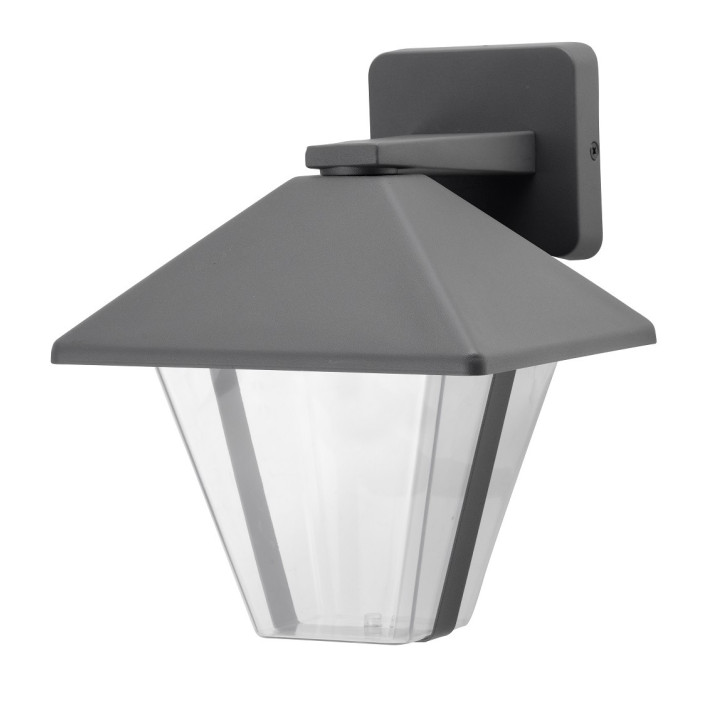 aplica perete exterior well milano e27 60w ip44 gri inchis