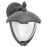aplica perete exterior well venezia e27 60w ip44 gri inchis