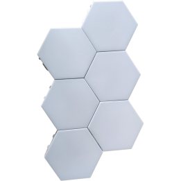 corp led hexagonal well crystal, magnetic, 4000k, set 6 bucati, cu adaptor