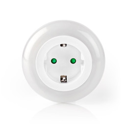 lampa de veghe cu senzor lumina si priza nedis, iluminare 3 culori, 10 lm