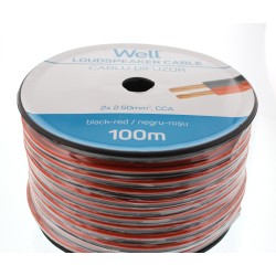 cablu difuzor rosu/negru 2x2.50mmp, 100m, well