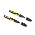 marker pemanent fatmax, varf subtire, negru, set 2 bucati, 0-47-312 stanley