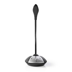 microfon desktop usb negru/gri anulare zgomot de fundal, nedis
