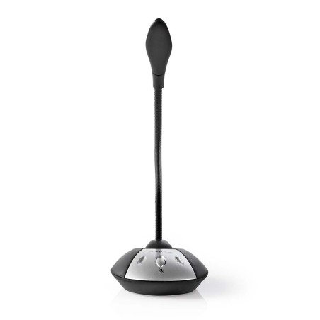 microfon desktop usb negru/gri anulare zgomot de fundal, nedis