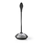 microfon desktop usb negru/gri anulare zgomot de fundal, nedis