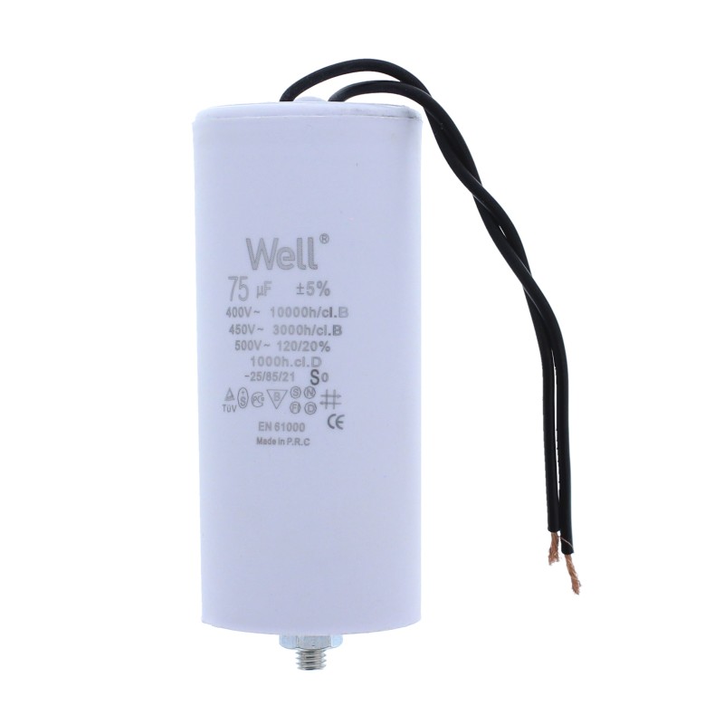 condensator pornire motor 400v 75uf cu fir, well