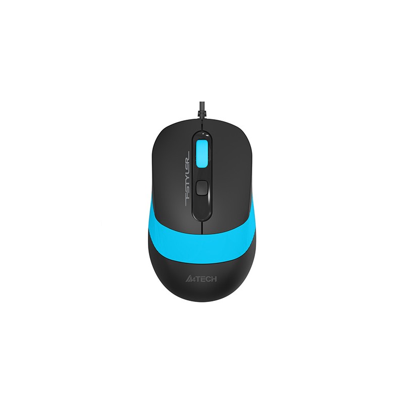 mouse optic cu fir a4tech fm10, 1600 dpi, usb, albastru