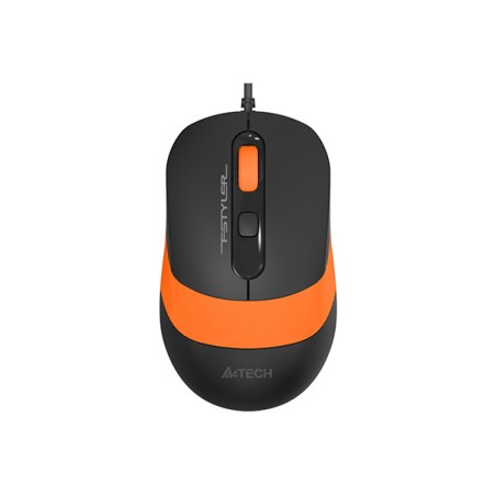 mouse optic cu fir a4tech fm10, 1600 dpi, usb, portocaliu