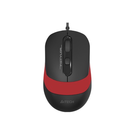 mouse optic cu fir a4tech fm10, 1600 dpi, usb, rosu