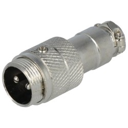Conectori, Mufă pentru microfoane tată PIN: 2 pe cablu drept -1, dioda.ro
